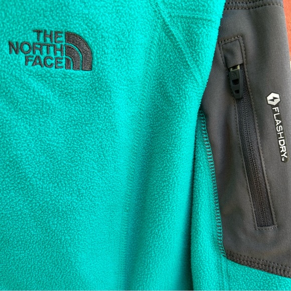 The North Face FlashDry 1/4 Zip Stretch Fleece Pullover Womens Jacket Medium - Picture 4 of 7